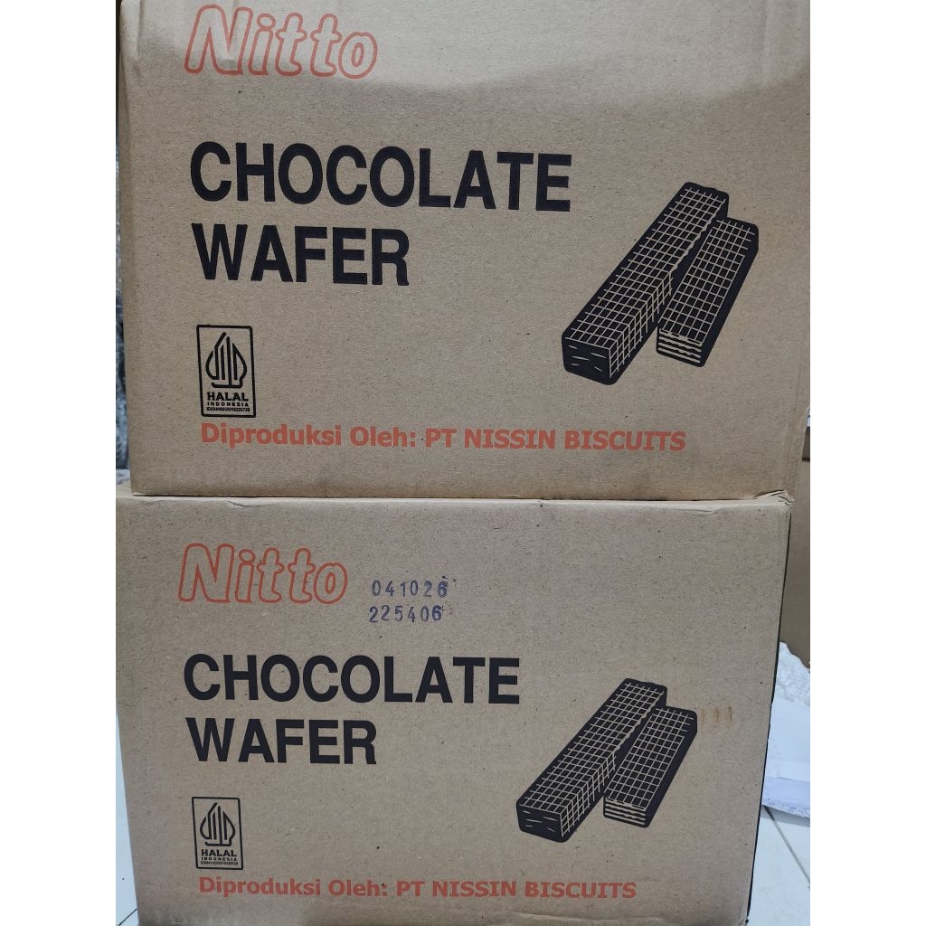 Nissin Nitto Chocolate Wafer 1 dus/karton isi 20pak