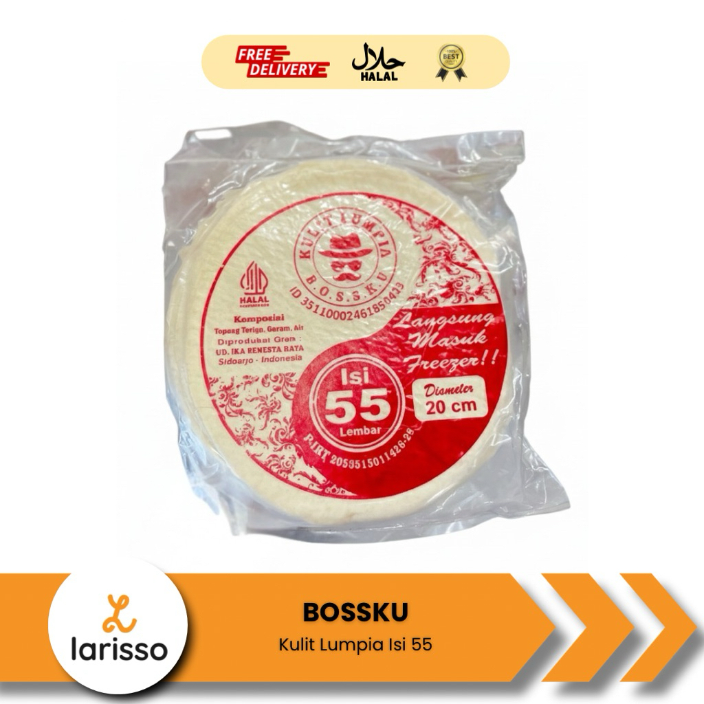 Bossku Kulit Lumpia Isi 55 - Kulit Lumpia Frozen