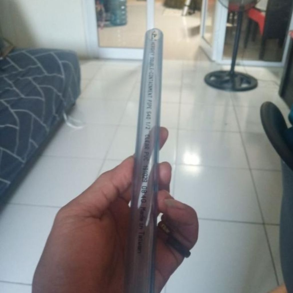Pipa PVC Clear Transparan Bening Sch40 1/2 inch ( 50cm )