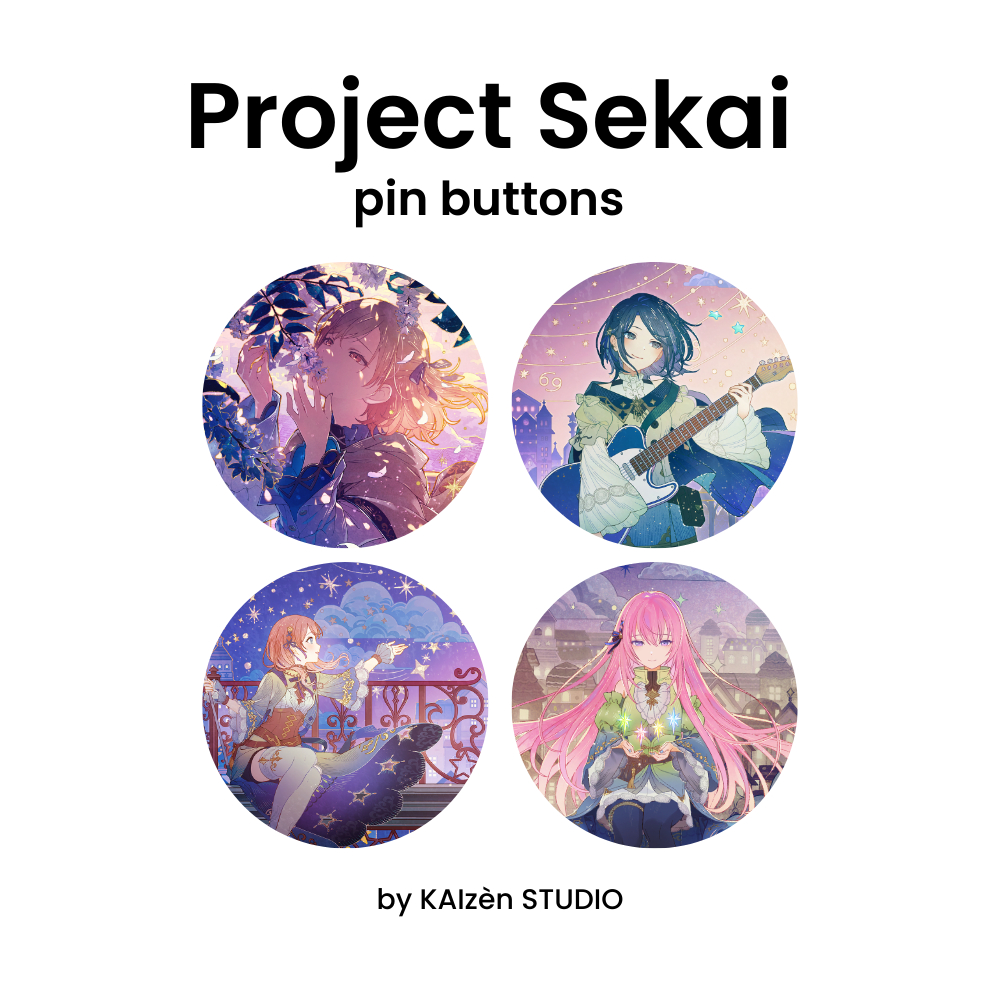 Project Sekai [Stars Fade Into the Night Sky Above] Pin Buttons (Brooch, Magnet, Keychain, Mirror) b