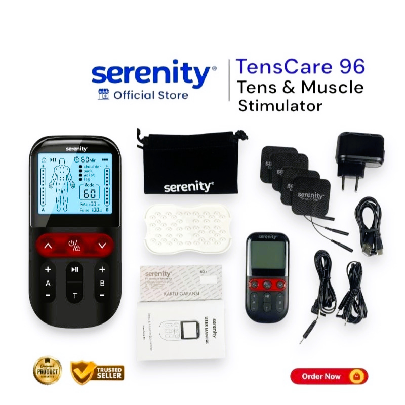 SERENITY TensCare 96 Alat TENS yang digunakan untuk  terapi nyeri tanpa obat. / Alat Terapi Portable