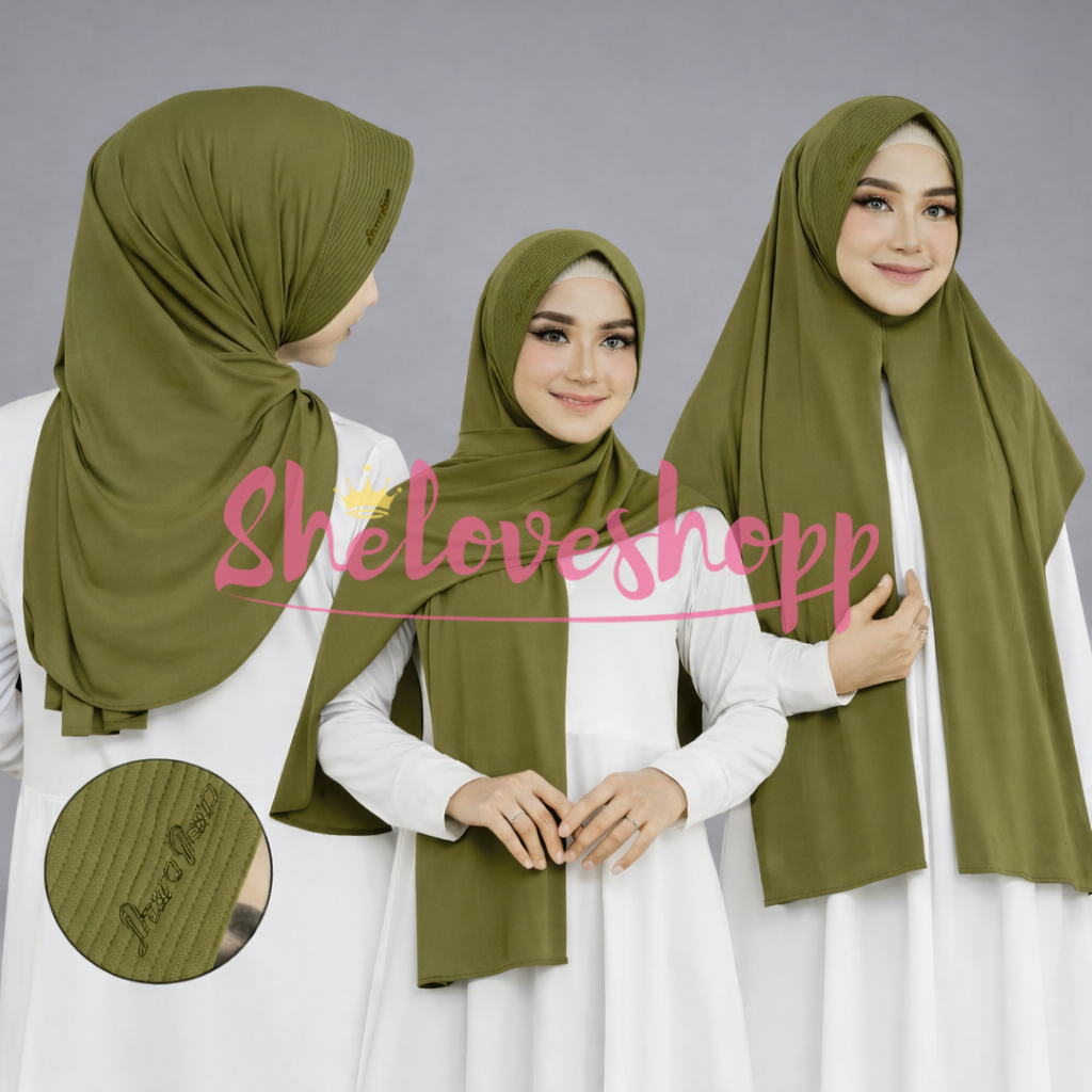 JILBAB KHIMAR INSTAN PASMINA PED ANTEM OVAL PREMIUM ORIGINAL DAURA GAMA HIJAB KERUDUNG PASHMINA INST