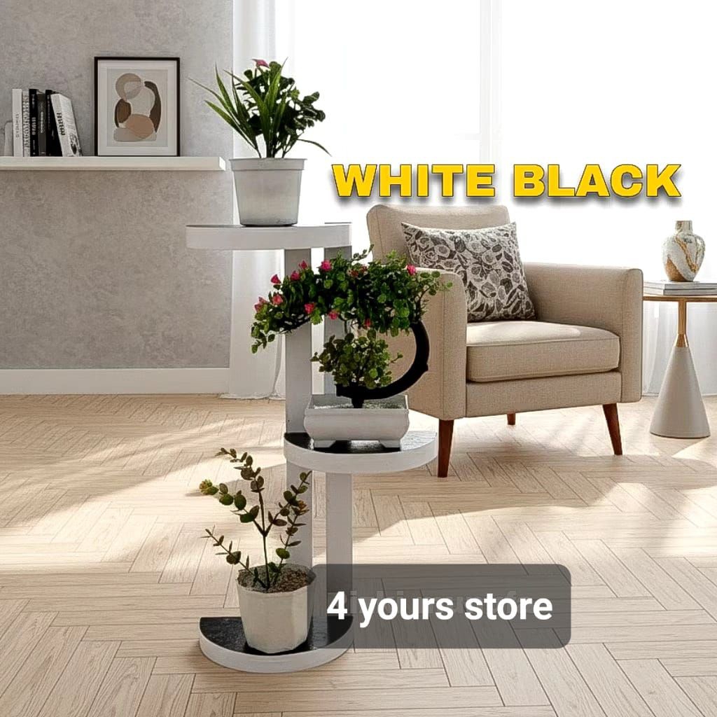 Rak Bunga Dinding Minimalis Estetik | Rak Tanaman Gantung Hias | Rak Dinding Putih Hitam Murah