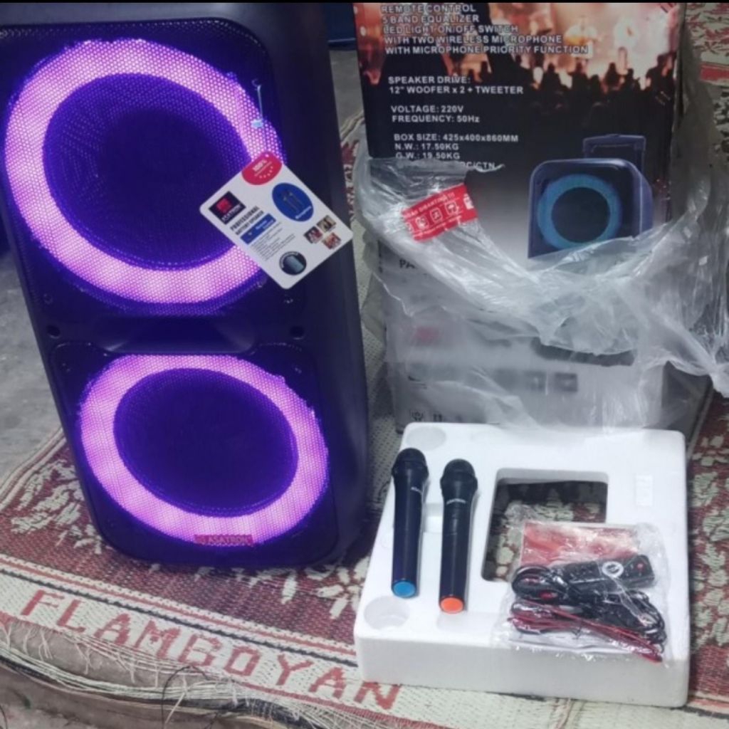 Asatron Typhoon Dual 12 Inch Bluetooth Party Speaker