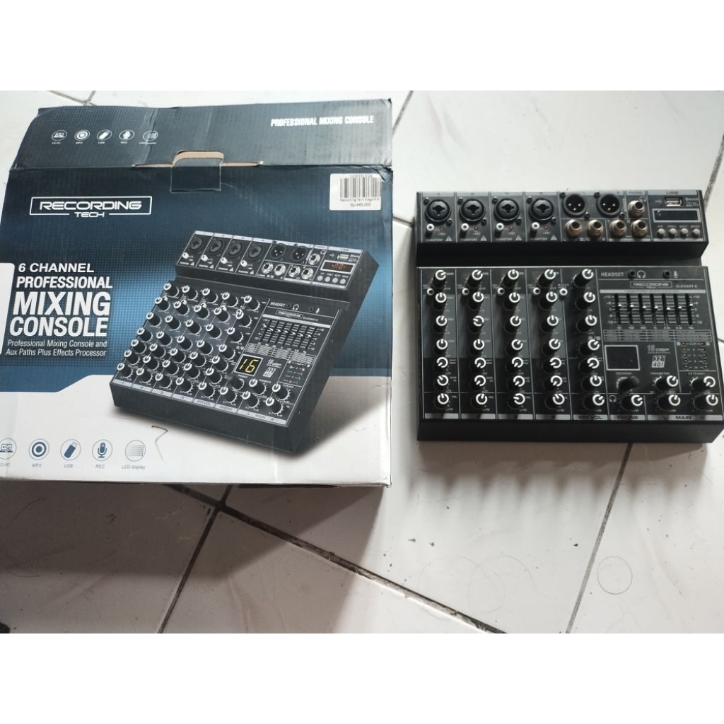 mixer audio recording tech elegant6 bekas berkualitas