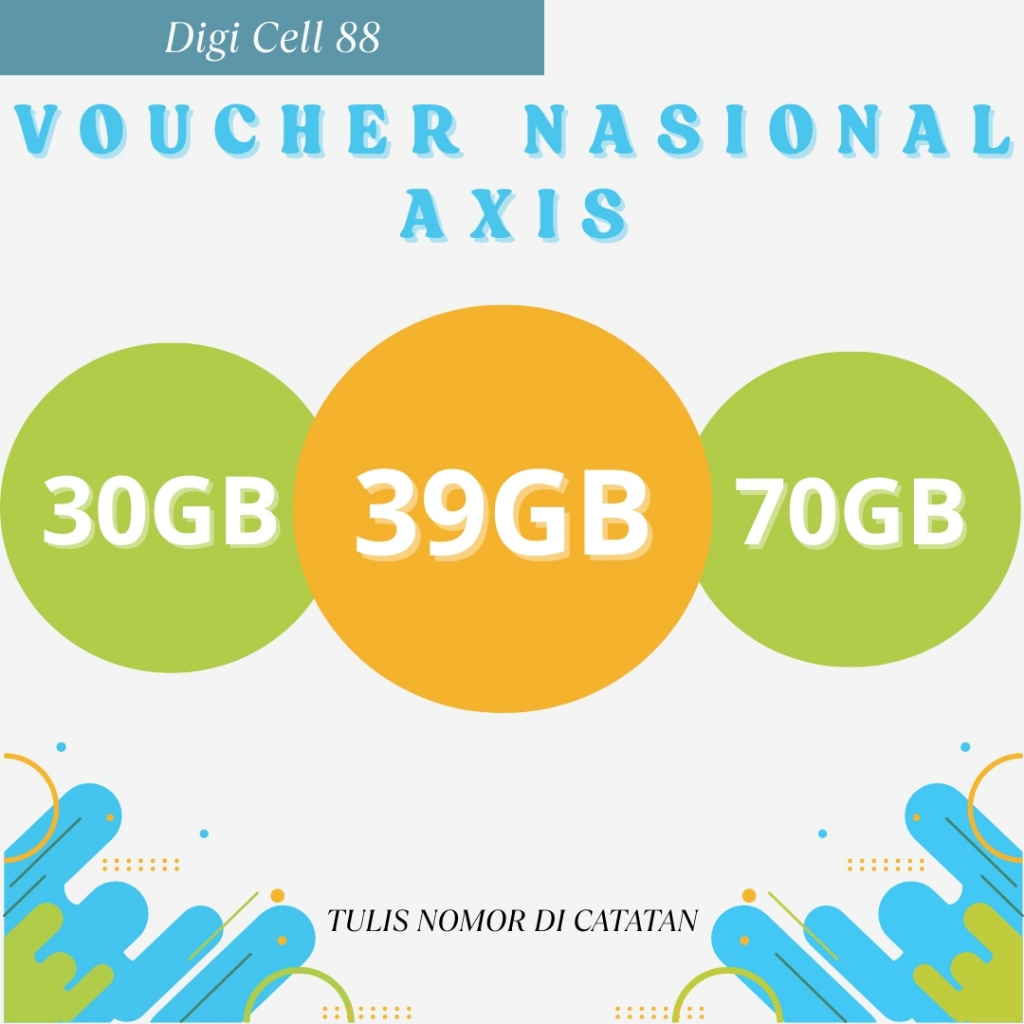 Voucher Kuota Axis Nasional | Kirim Kode Voucher Via Chat