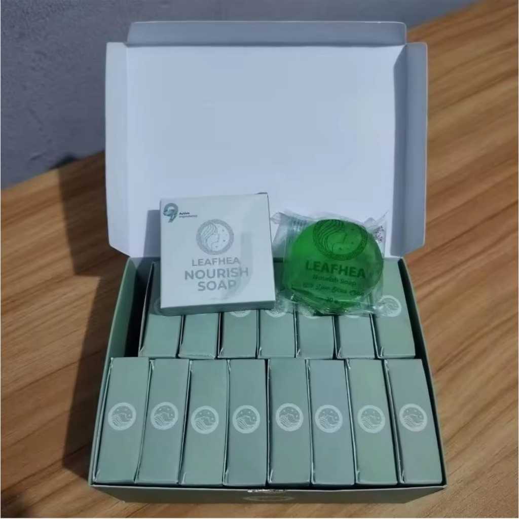 Leafhea Sabun Varian Nourish Box Isi 16 | Sabun Pemutih Badan Aman BPOM