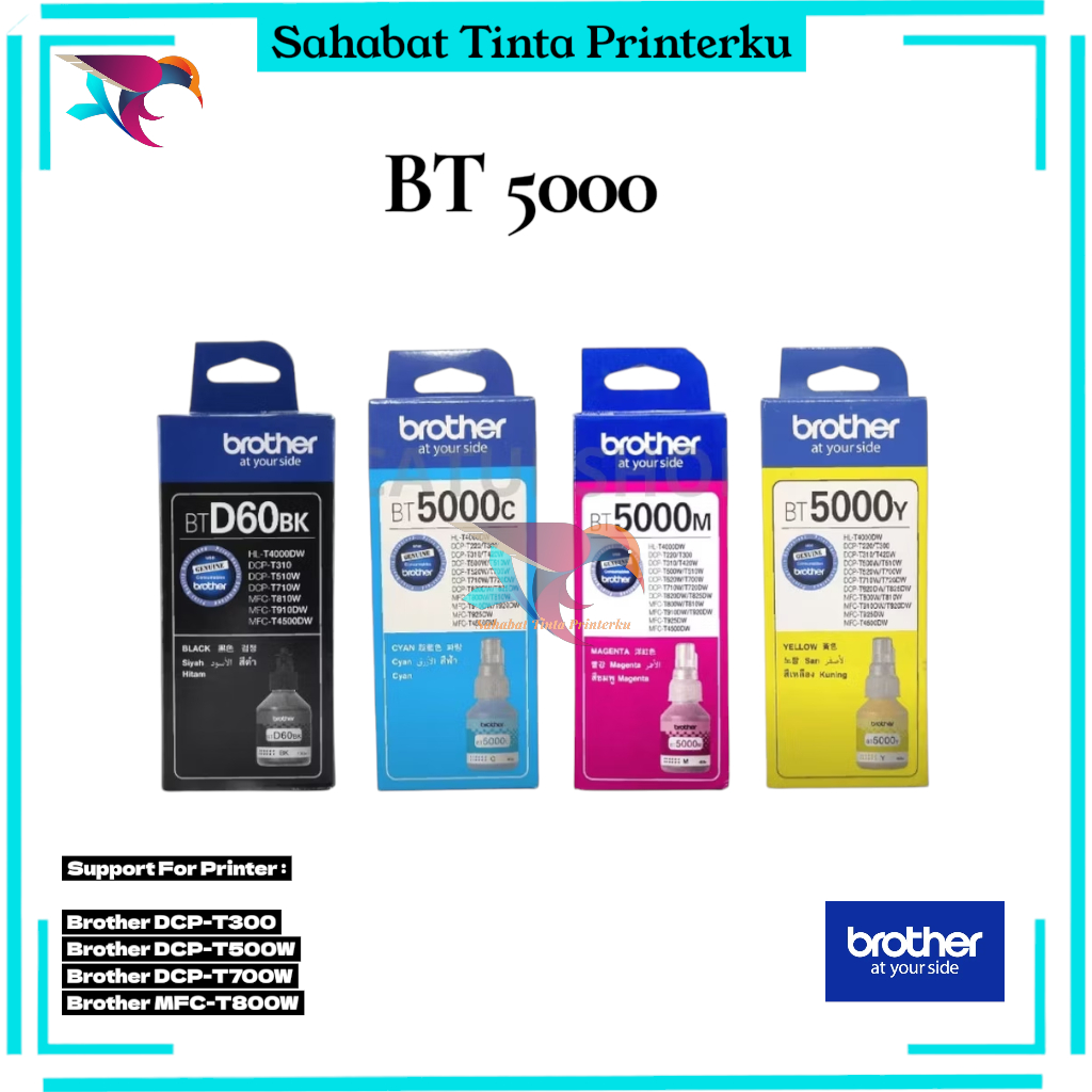 Tinta Brother Btd60 Bt5000 DCP-T310 DCP-T510W DCP-T710W DCP-T810W