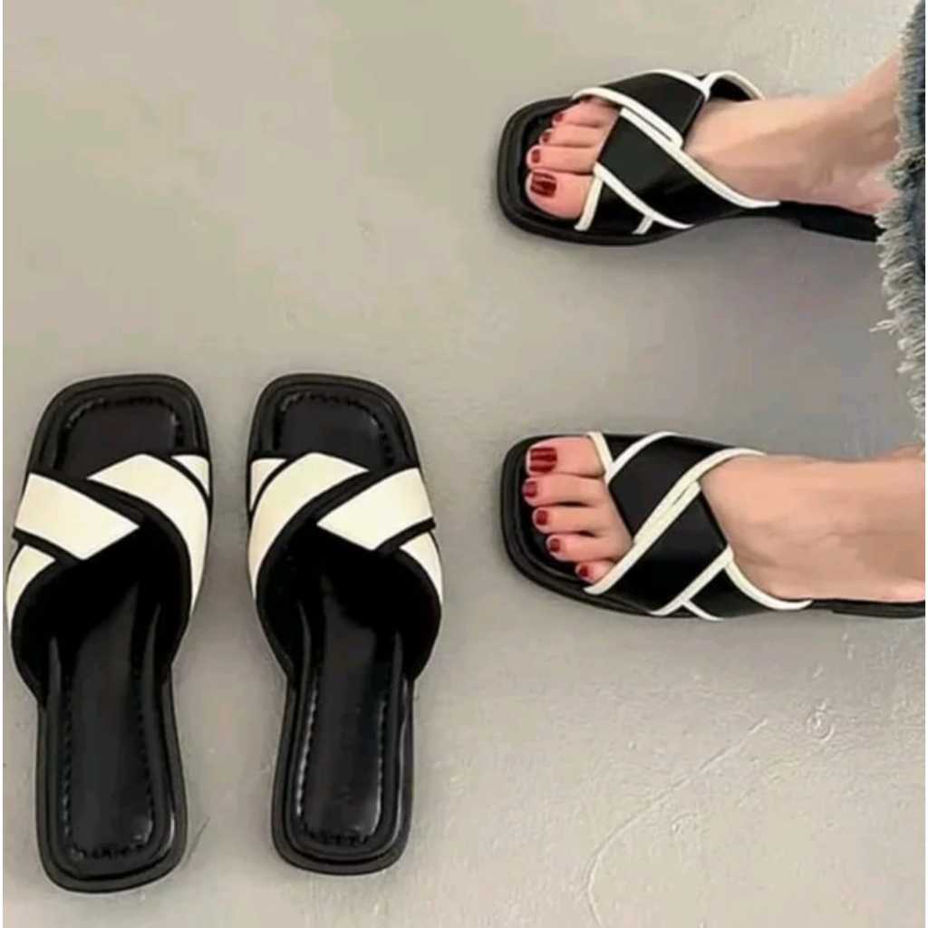 Sandal wanita terbaru teplek Rosalina