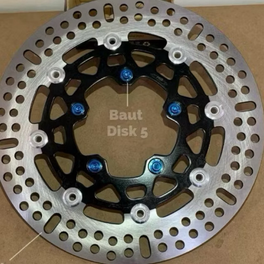 baut disc piringan cakram khusus vario lobang 5 titanium ( isi 5 )