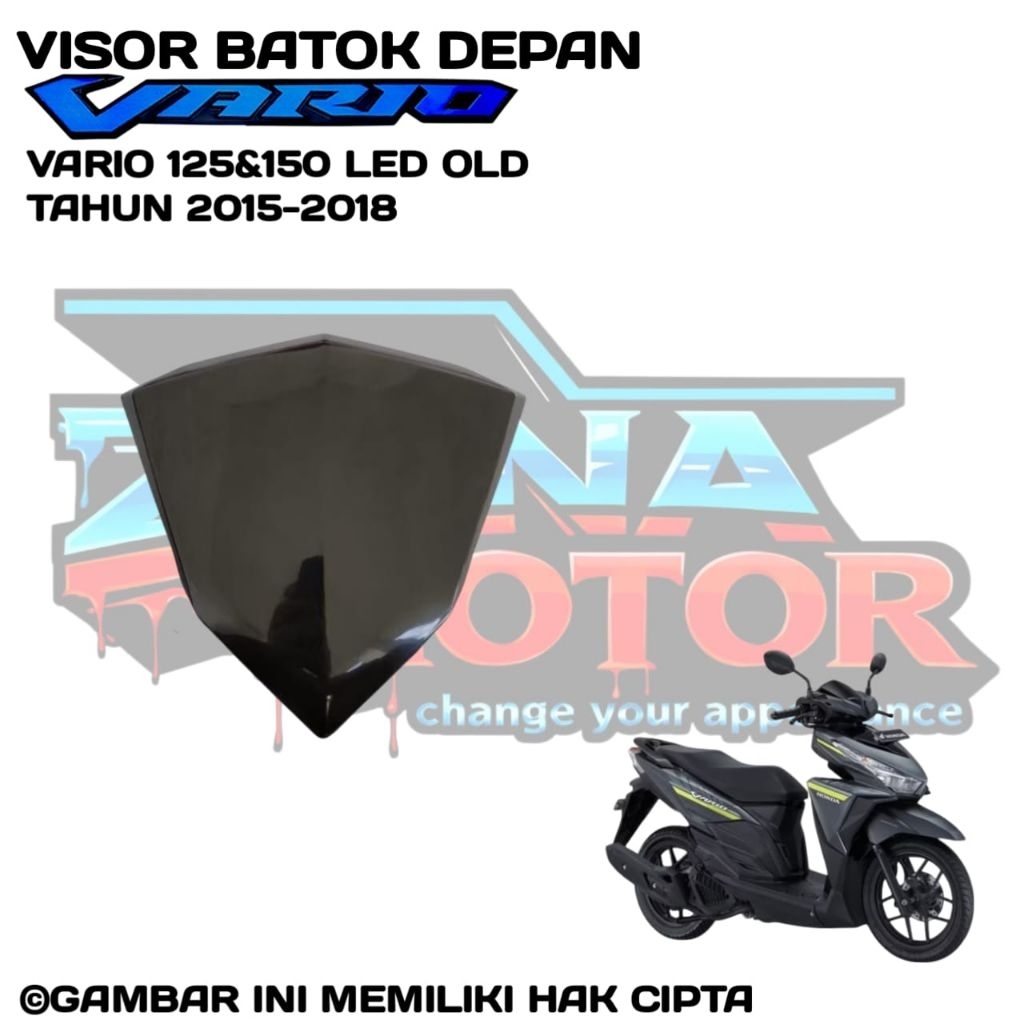 Visor batok kepala depan PNP Honda Vario 125&150 Led Old Tahun 2015 2016 2017 2018 bodi motor satuan