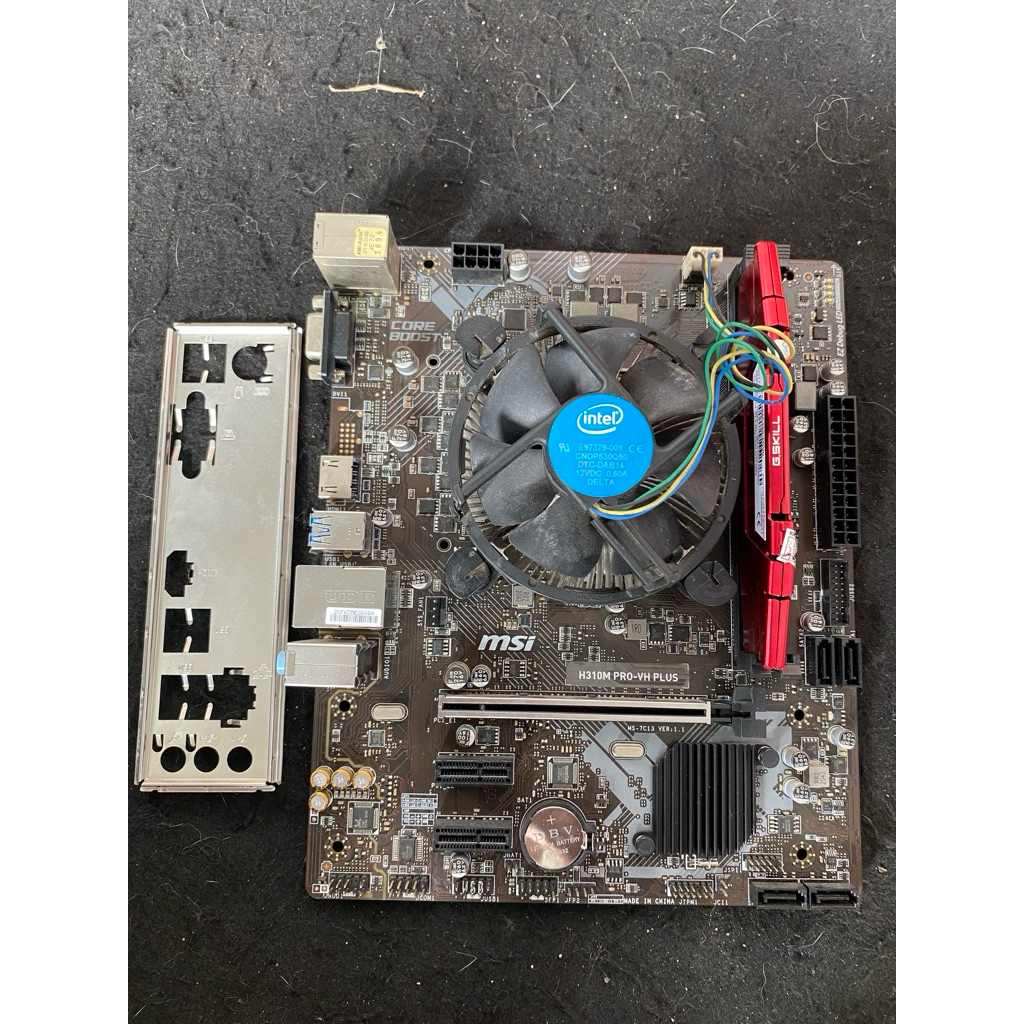 paket mobo motherboard h310m pro msi + core i5 9400f + ddr4 8gb gskill ripjaws V