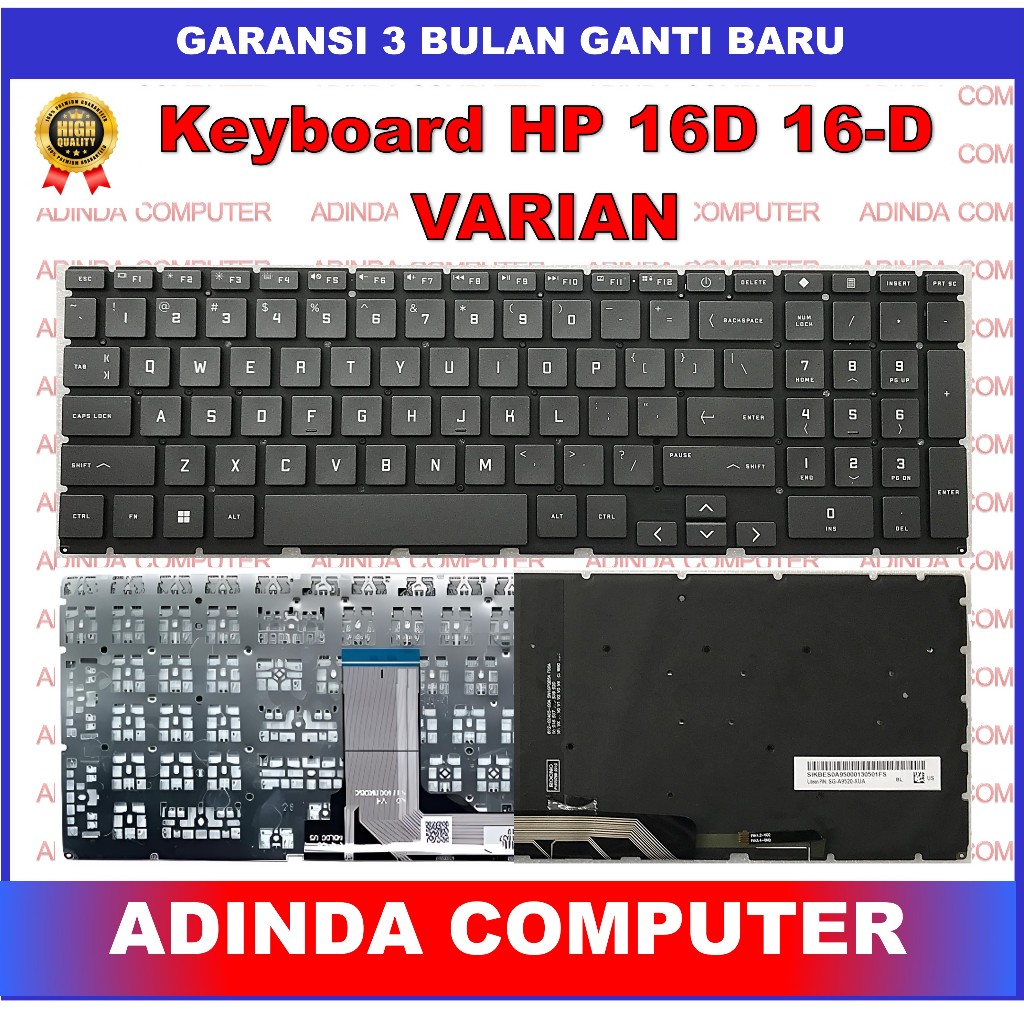 Keyboard HP Victus 16D 16-D 16-S0076NR 16-S0095AX  16-R0073CL 16-R1005NS 16-D0179TX Backlight