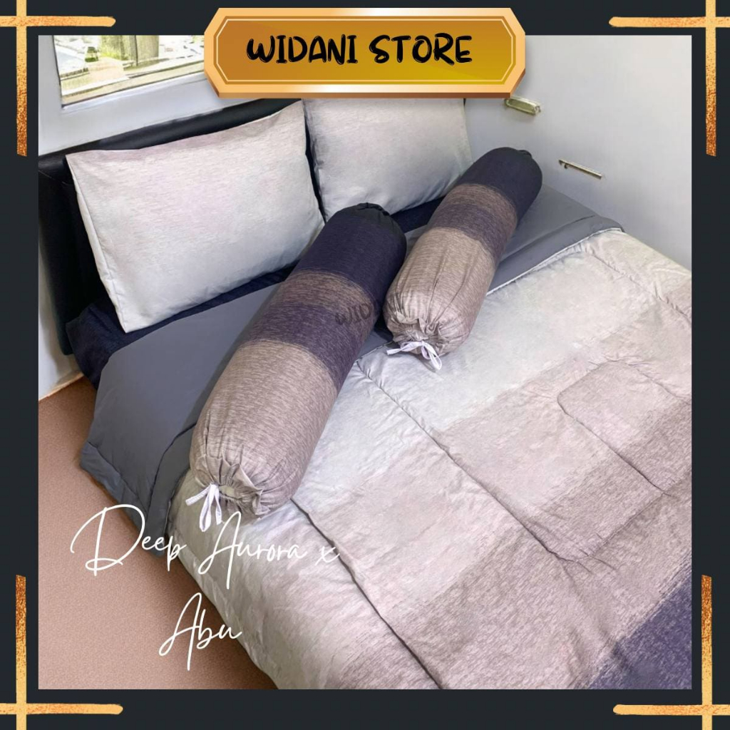 BEDCOVER SET SPREI MOTIF DEEP AURORA MIX ABU // BEDCOVER SET SPREI MOTIF AESTHETIC [WIDANI STORE]