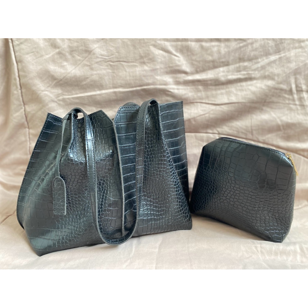 Tas Motif Kulit Sintetis