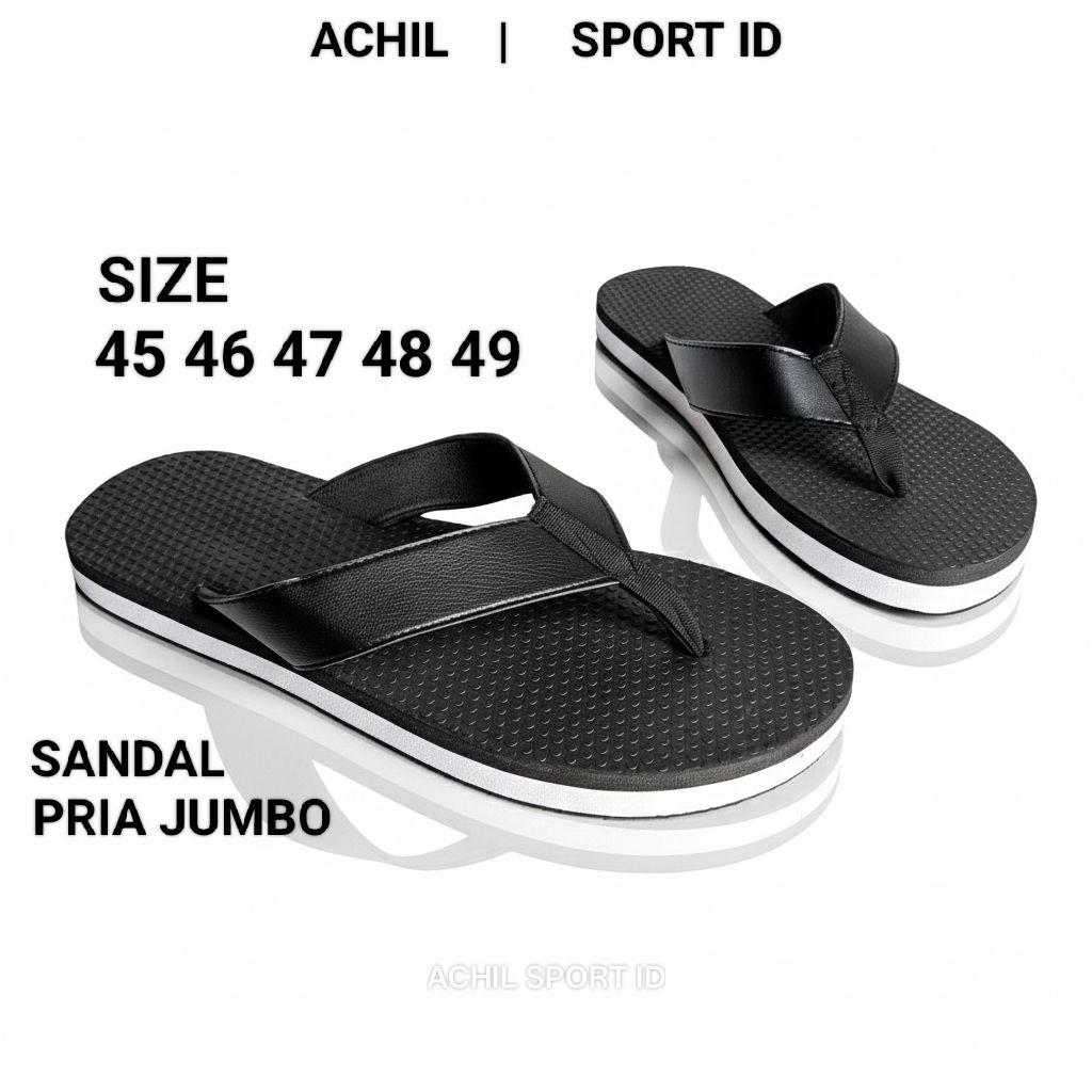Sandal Jumbo Pria Dewasa Ukuran 46 47 48 49 Sandal Jepit Pria Dewasa Bahan Karet Tebal Empuk Tidak L
