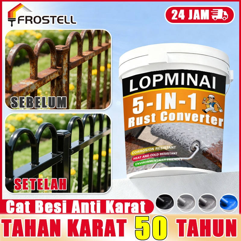 Cat baja ringan anti karat Cat besi pagar anti karat Tahan air Pencegahan karat Untuk semua logam Ca