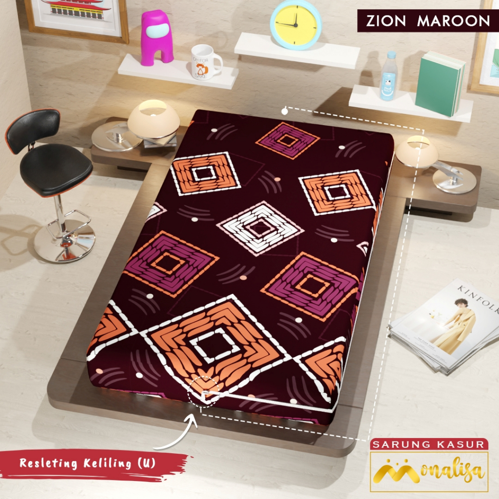 ALTA. Sarung Kasur Busa Monalisa Ukuran 160x200x20 SIZE SINGLE Tinggi 20cm Sprei Resleting Busa