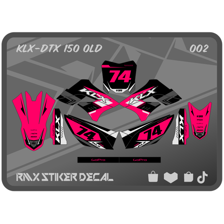 STIKER KLX 150 S/L FULLBODY (002) STICKER DECAL DEKAL D-TRACKER DTRACKER DTX LAMA OLD 2009 2010 2011