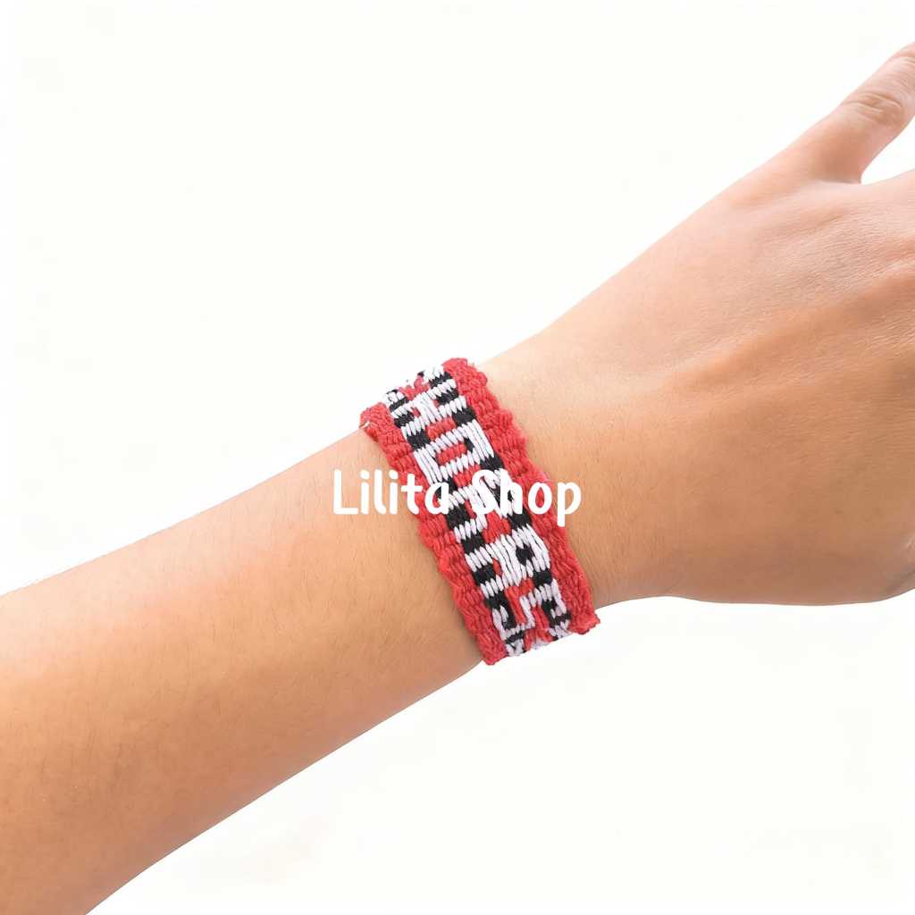 GELANG BAHAN RAJUT KHAS BATAK - BAHAN RAJUT - ETNIK BATAK - MOTIF RANDOM