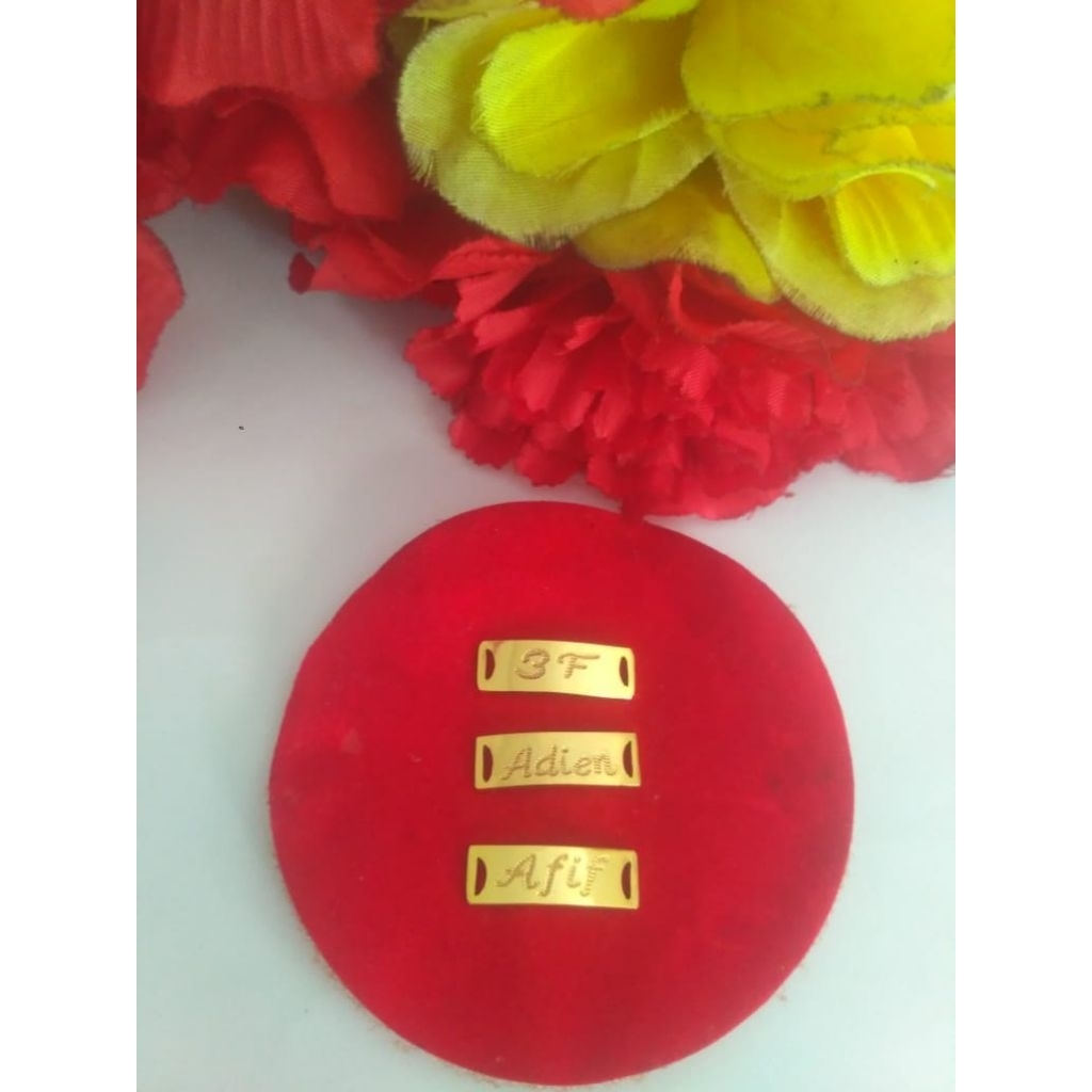 Liontin Plat / Liontin Gelang / Gelang Custom Nama