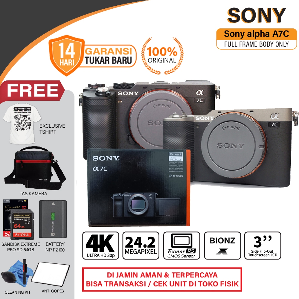 Sony Alpha A7C Sony A7C Sony A 7C Sony A7 C Body Only Mirrorless Camera Original