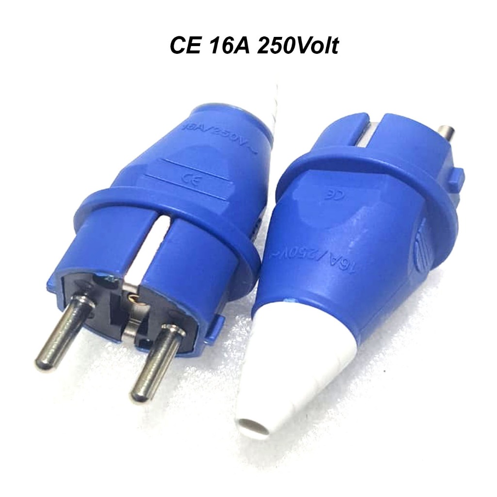 Steker Listrik CEE 012 16A 250V - Tahan Panas, Biru, Industri
