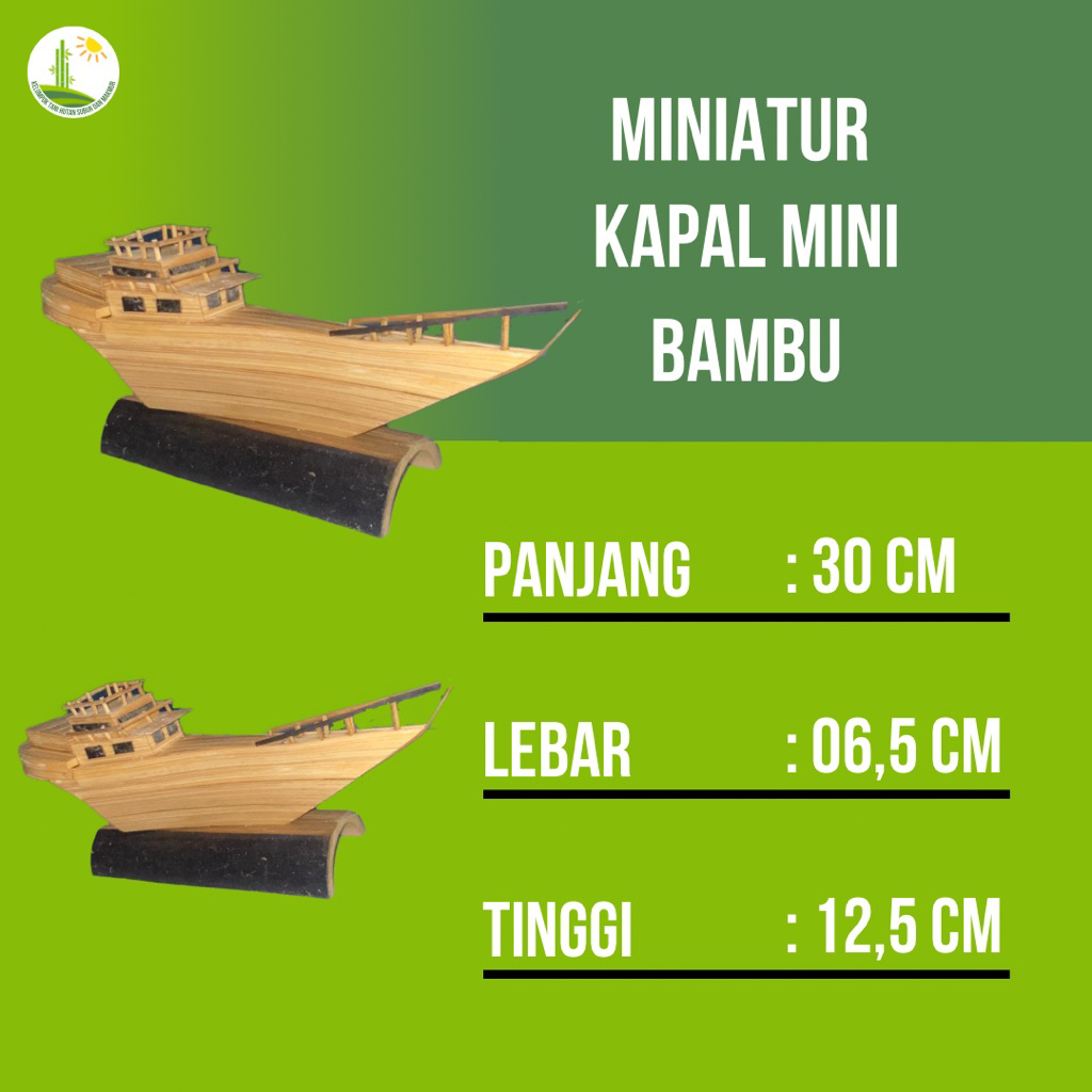 Miniatur kapal mini bambu / miniatur kapal bambu / miniatur kapal / miniatur kapal mini / miniatur b