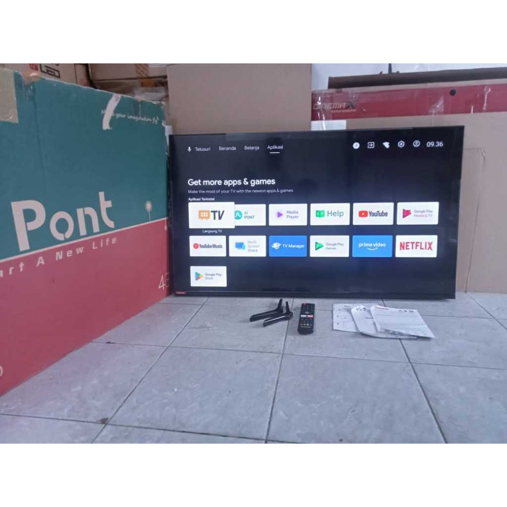 Android TV Changhong 43 inci FHD Sudah bisa YouTube Digital TV Kondisi bekas pemakaian 6650F