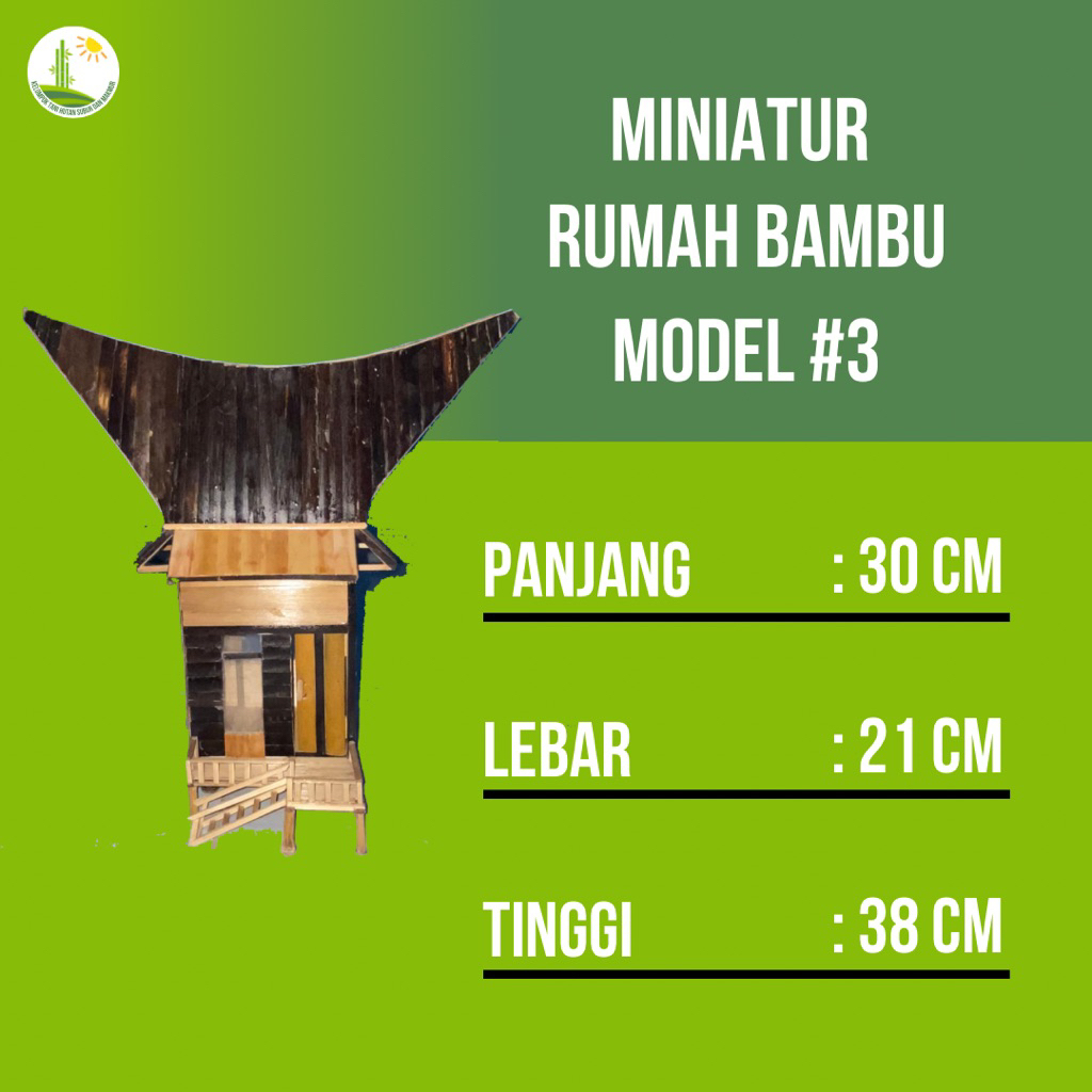 Miniatur rumah bambu 3 / miniatur rumah / miniatur bambu