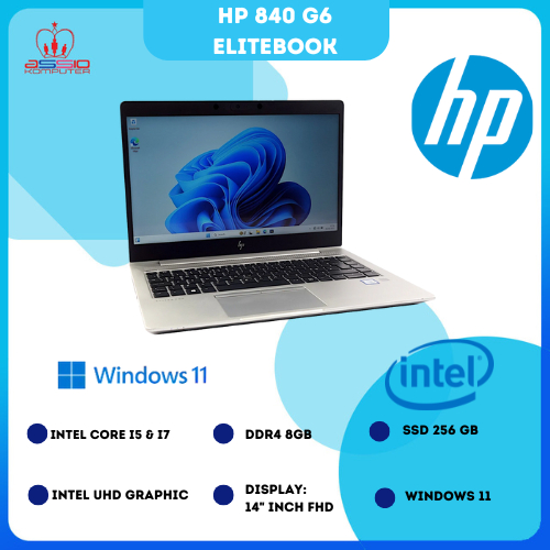 HP ELITEBOOK 840 G6 INTEL CORE i5/i7 RAM 8GB SSD 256GB