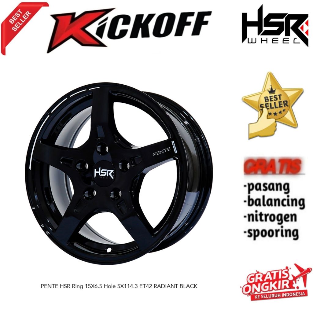 PROMO Pelek Mobil Ring 15 HSR PENTE Velg Racing INNOVA ERTIGE GRAND MAX DLL