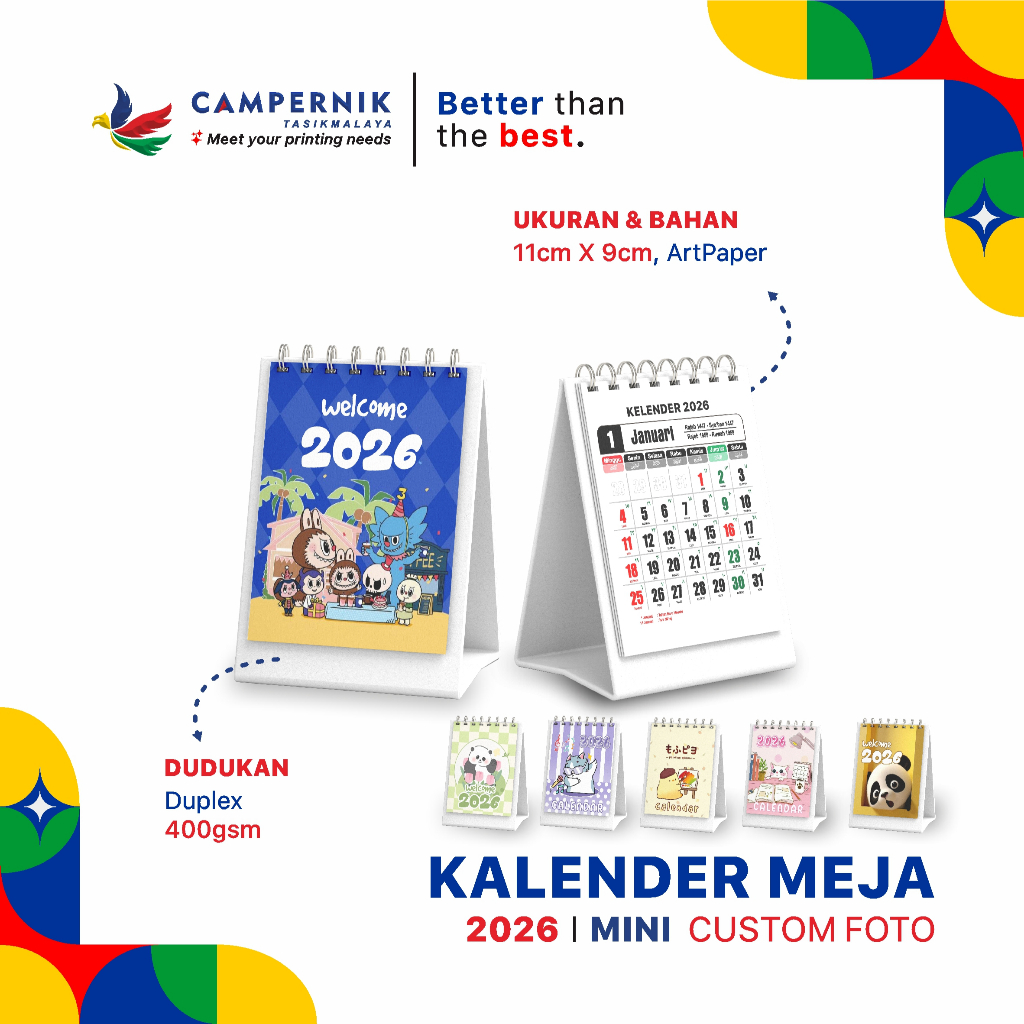 KALENDER MINI 2026/ KALENDER MEJA MINI / KALENDER MEJA / KALENDER