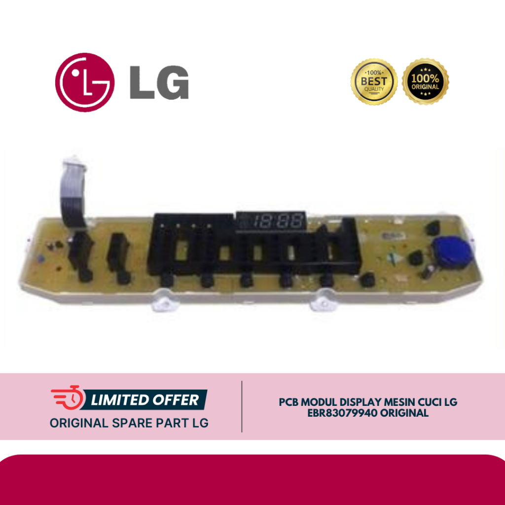 PCB MODUL DISPLAY MESIN CUCI LG EBR83079940 T2108VS2M ORIGINAL