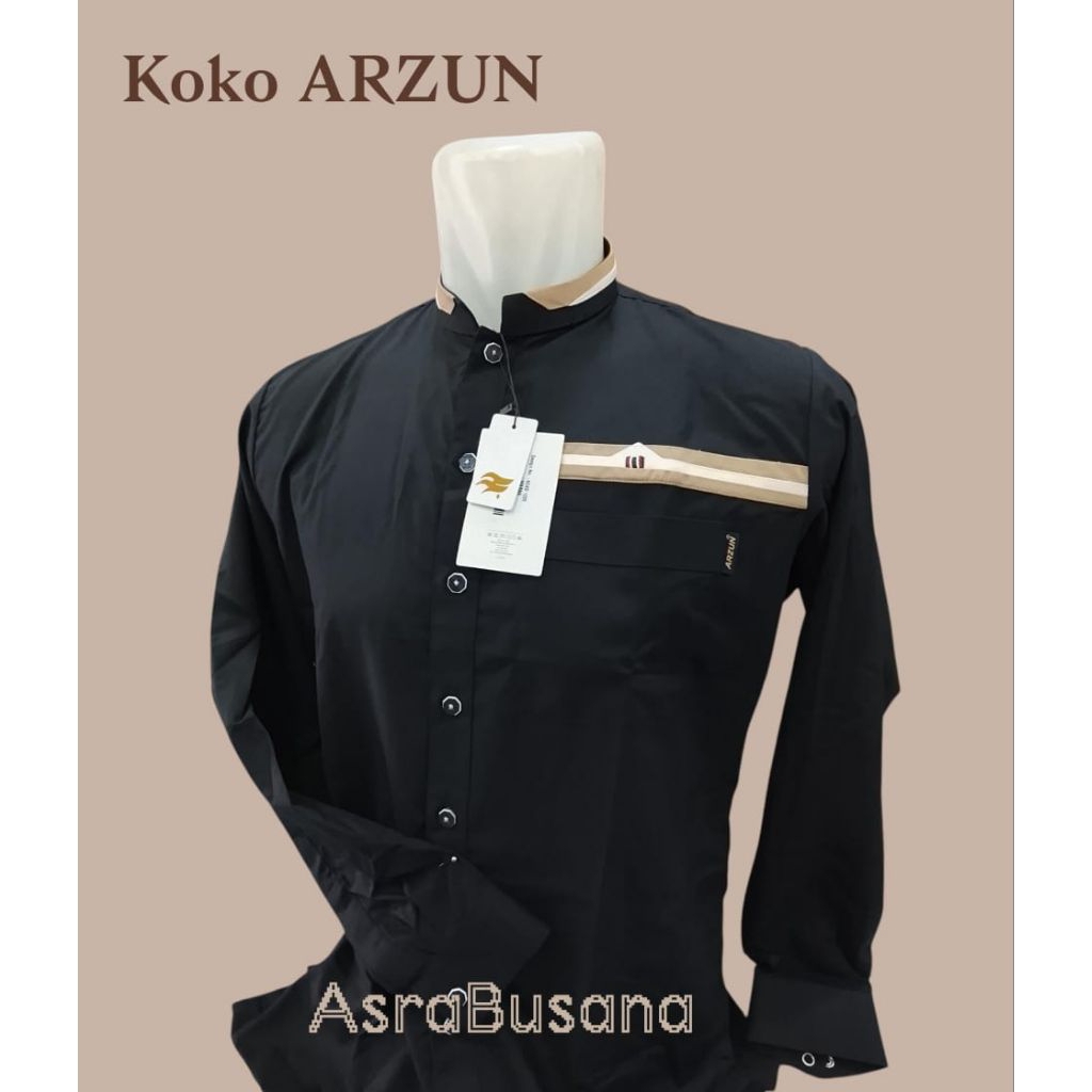 Baju Koko Lengan Panjang Manset Dewasa_ Arzun