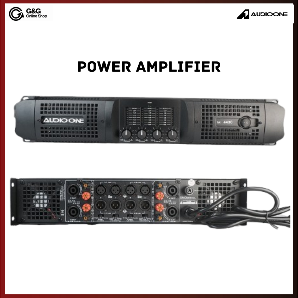 AUDIO ONE Power Amplifier Sound System 4 Channel, 4000 Watt | Original & Garansi Resmi G&G Online