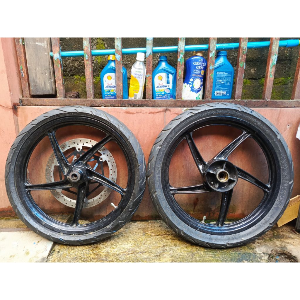 VELG SUPRA X 125 DD SET DISC CAKRAM DEPAN DAN BAN