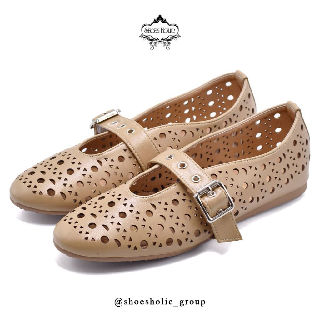 Sepatu Flatshoes Kulit Wanita Import