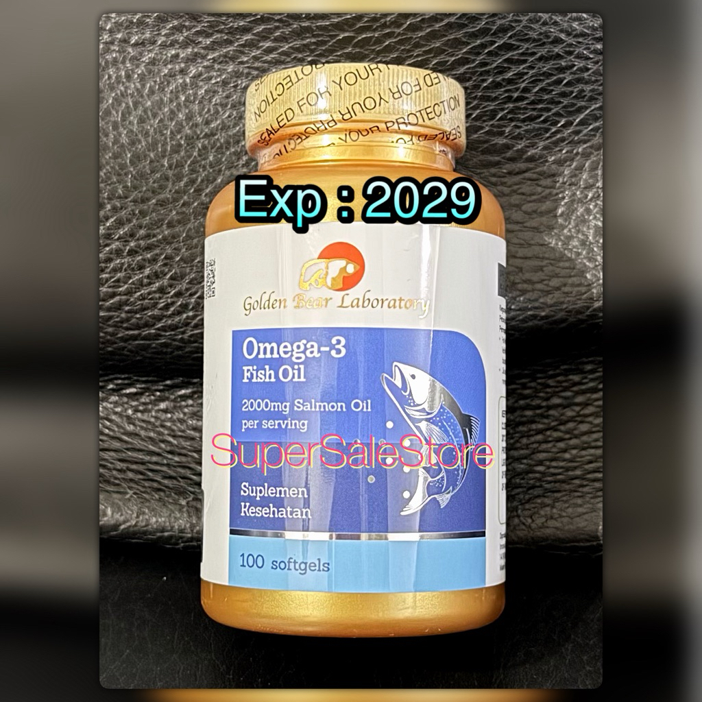 Golden Bear Laboratory Salmon Omega 3 / Omega-3 Fish Oil 100 Softgels Omega3
