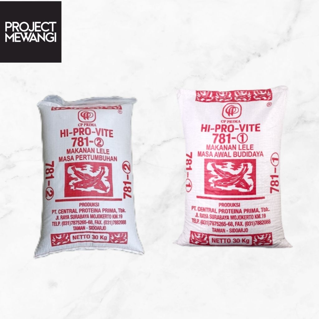 1Karung/30kg Hi-Pro-Vite 781-1 781-2 781-3 Pelet Ikan Lele