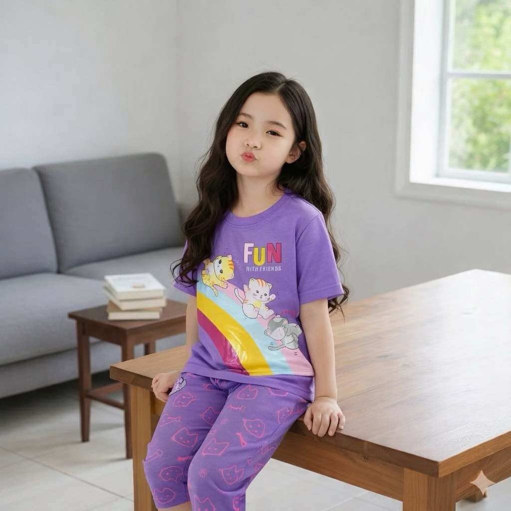 zeev baju tidur anak-baju tidur anak perempuan 1-10 tahun