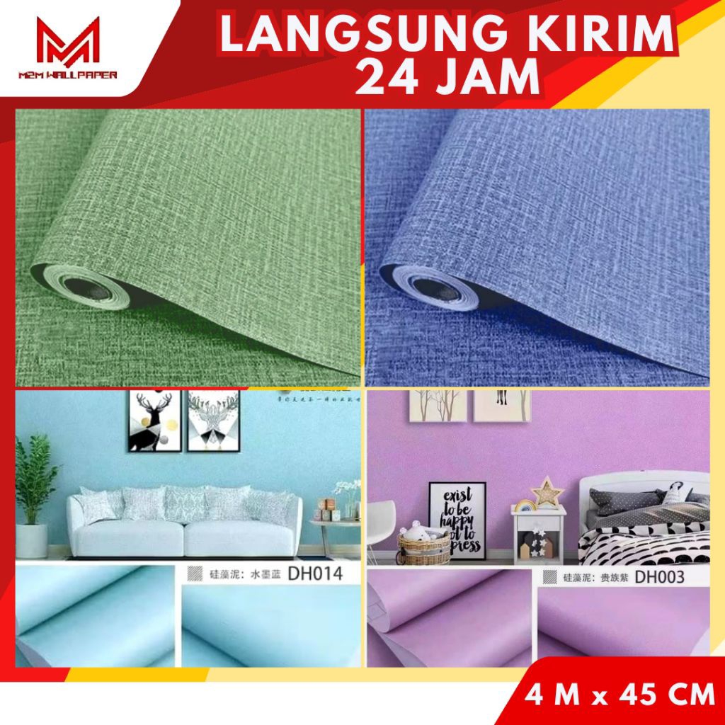 Wallpaper Dinding Linen Hijau Wallpaper Dinding Hijau Polos Wallpaper Dinding Kamar Tidur Motif Polo