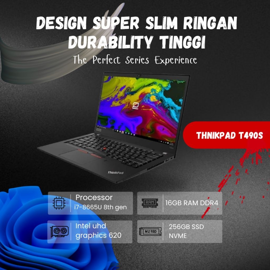 THINKPAD T490S I7-8665U RAM 16 / SSD 1TB / BACKLITE