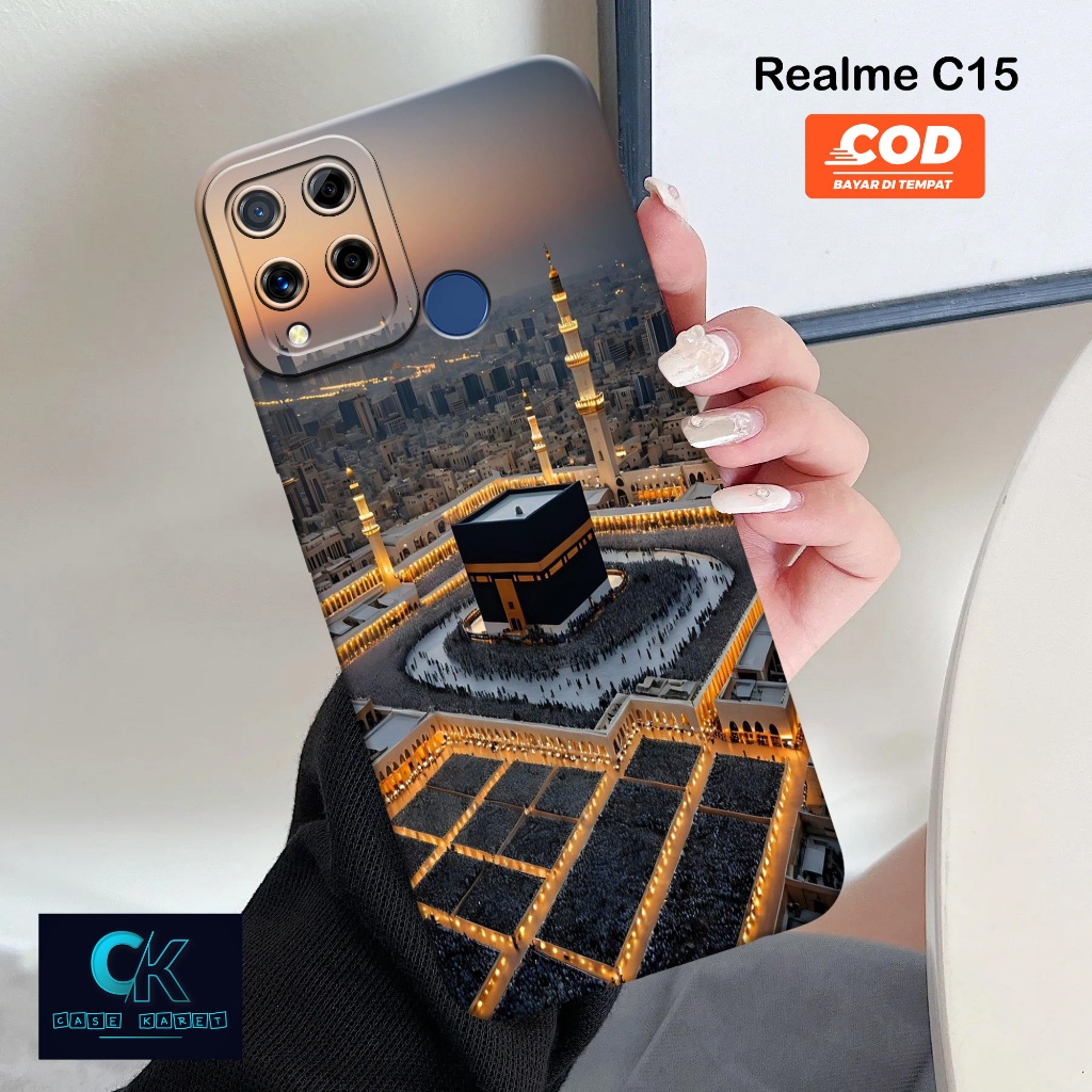 Case Realme C15 - Casing Muslim Mekkah - Softcase Candy Case Full Color 3D Silikon TPU