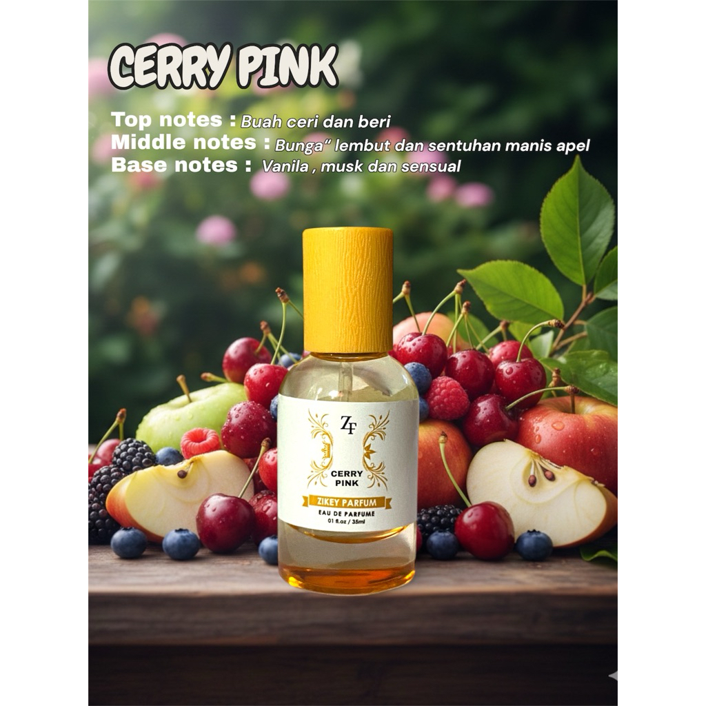 Parfum Zikey “CERRY PINK” EAU DE PARFUM Wanita 35ML