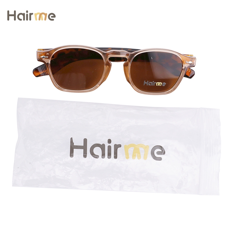 Hairme Kacamata Hitam Retro Bergaya, Bingkai Bulat Kecil, Kacamata Trendi