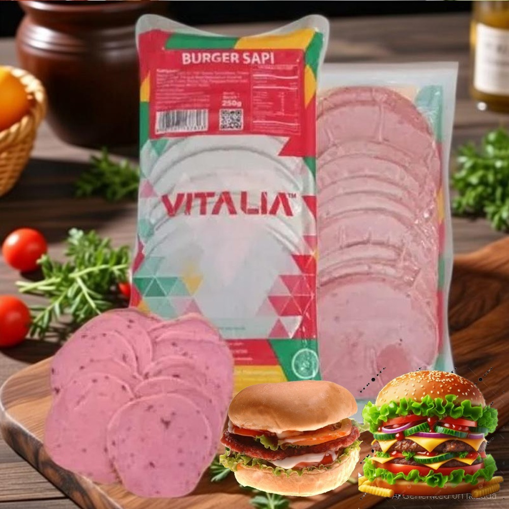 Vitalia Burger Sapi Daging Ham Sapi 250g