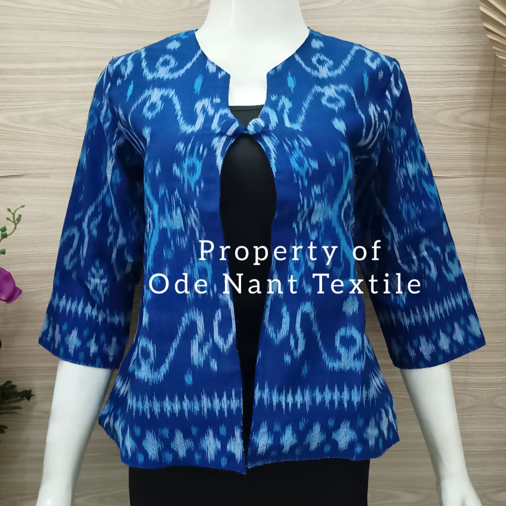 BLAZER KANTOR WANITA ENDEK TENUN HANDMADE FULL LAPIS FURING / BLAZER ENDEK TENUN WANITA - MATA