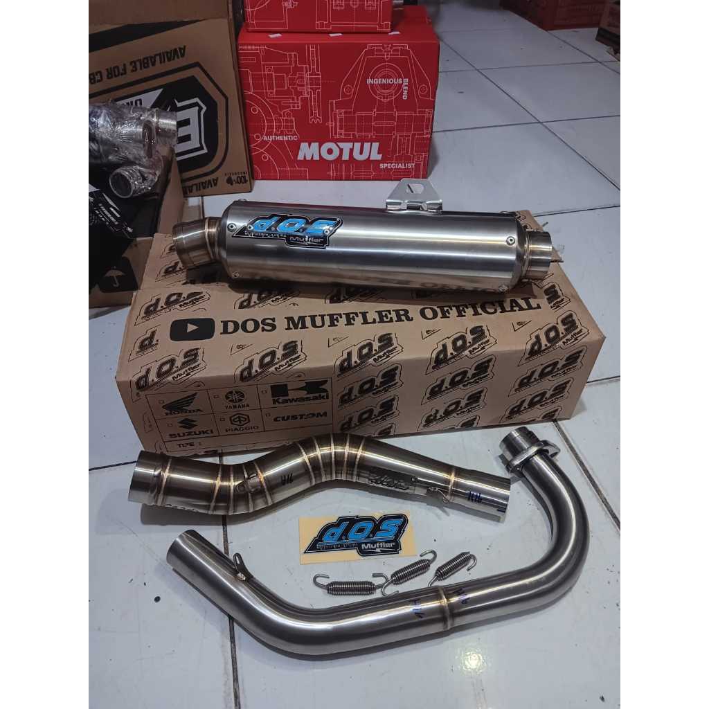 Kenalpot DOS Knalpot Racing DOS ORIGINAL BASS ULEM PNP CB GL PRO GL 100 Tiger TANPA TOPI