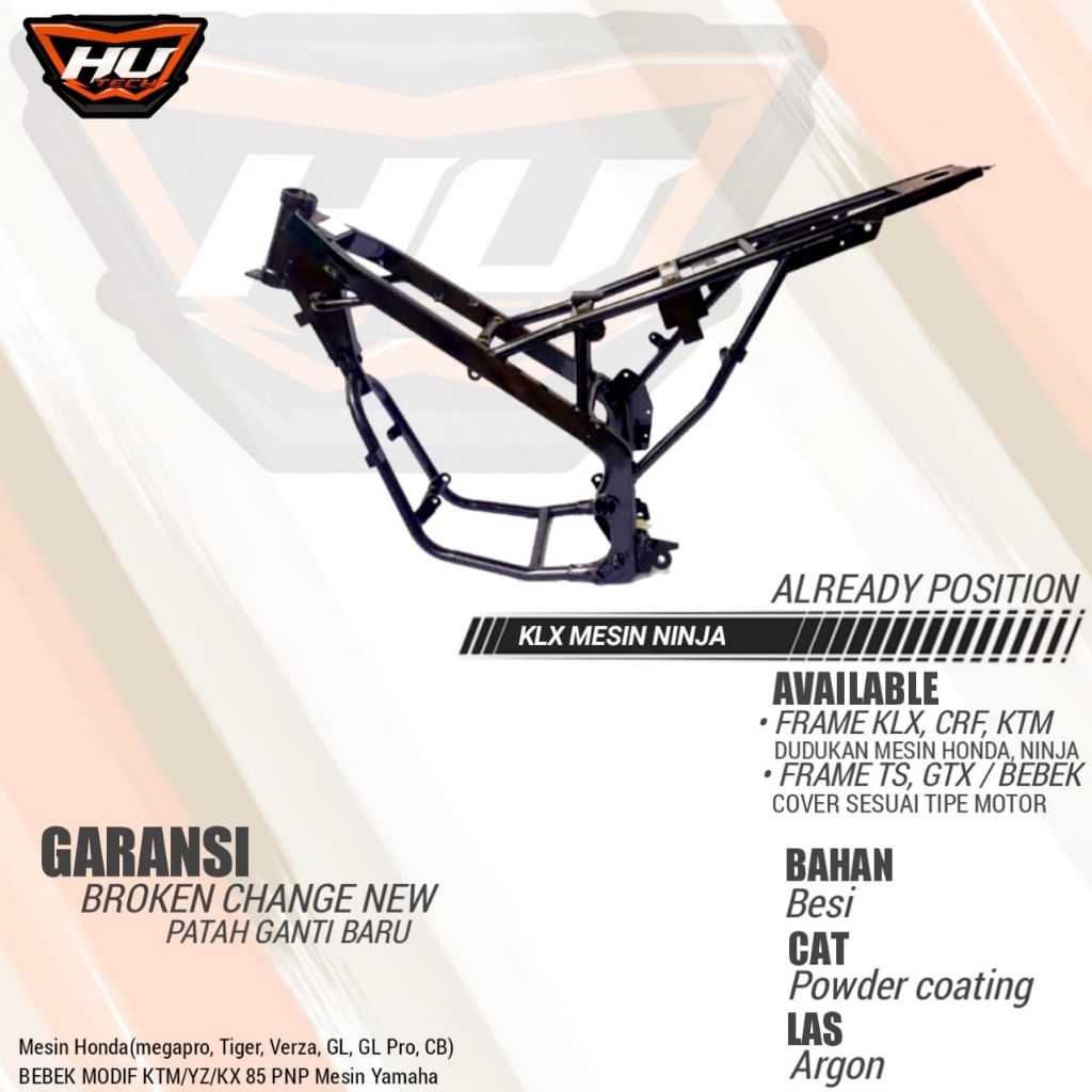 FRAME KERANGKA RANGKA TRAIL KLX 150 & KTM 250 PNP MESIN NINJA